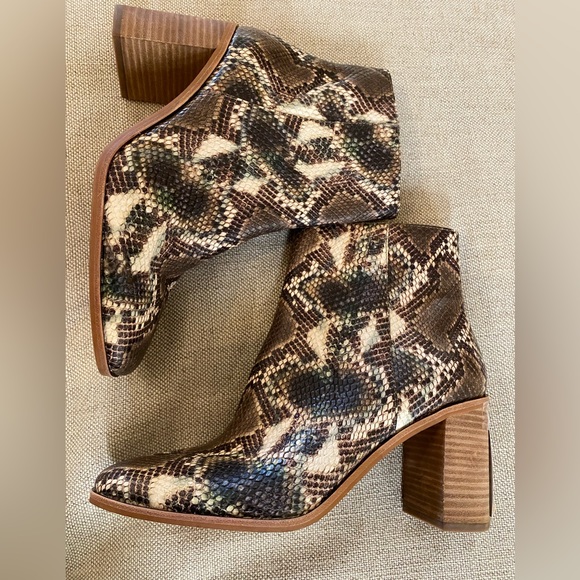 MADEWELL SIZE 9 The Greer Boot in Snake Embossed Leather mb828 - Picture 7 of 7